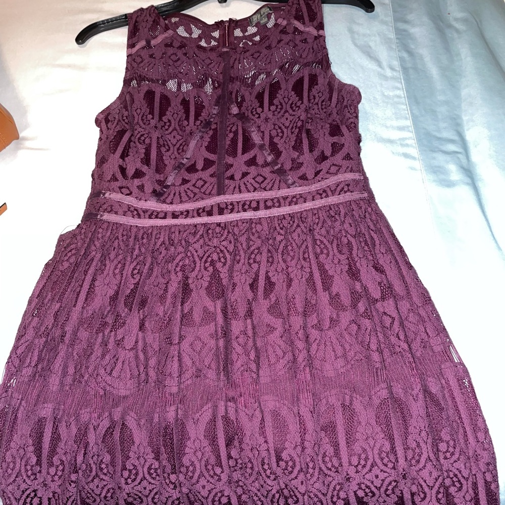 Purple lace lily rose dress
